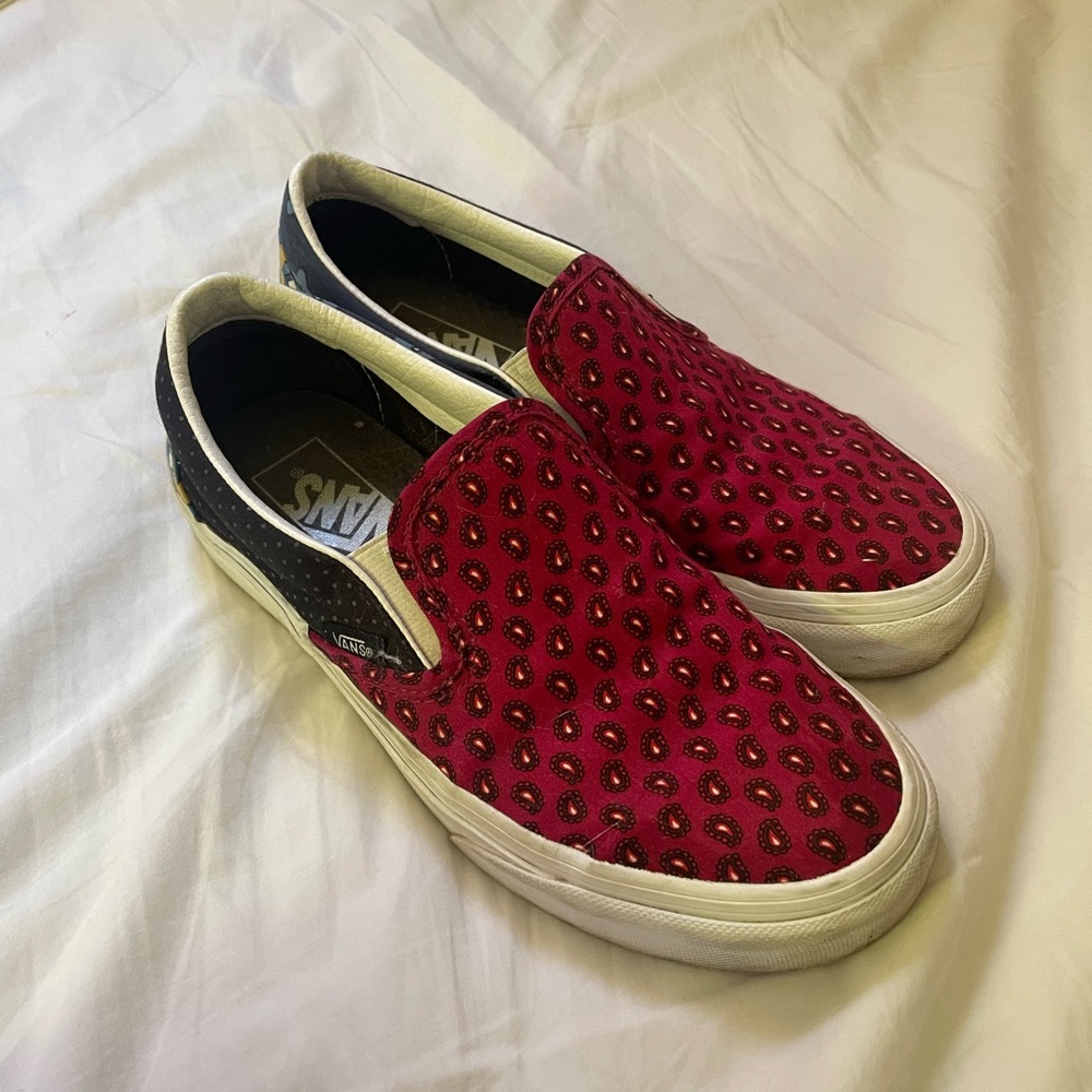 VANS slip on tile print mix shoes size women’s 7